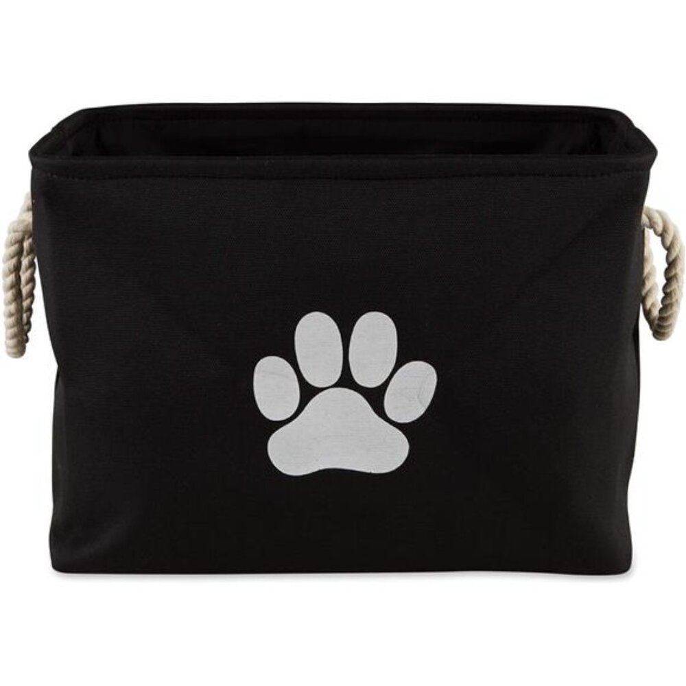 Pet Storage Collection Collapsible Bin, Medium Rectangle, Black